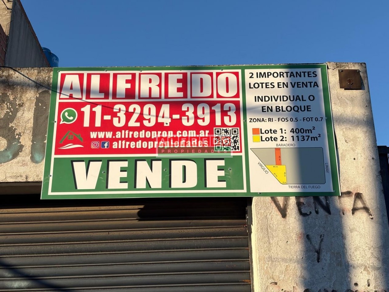 Lote en venta en Moron - En Bloque o individual